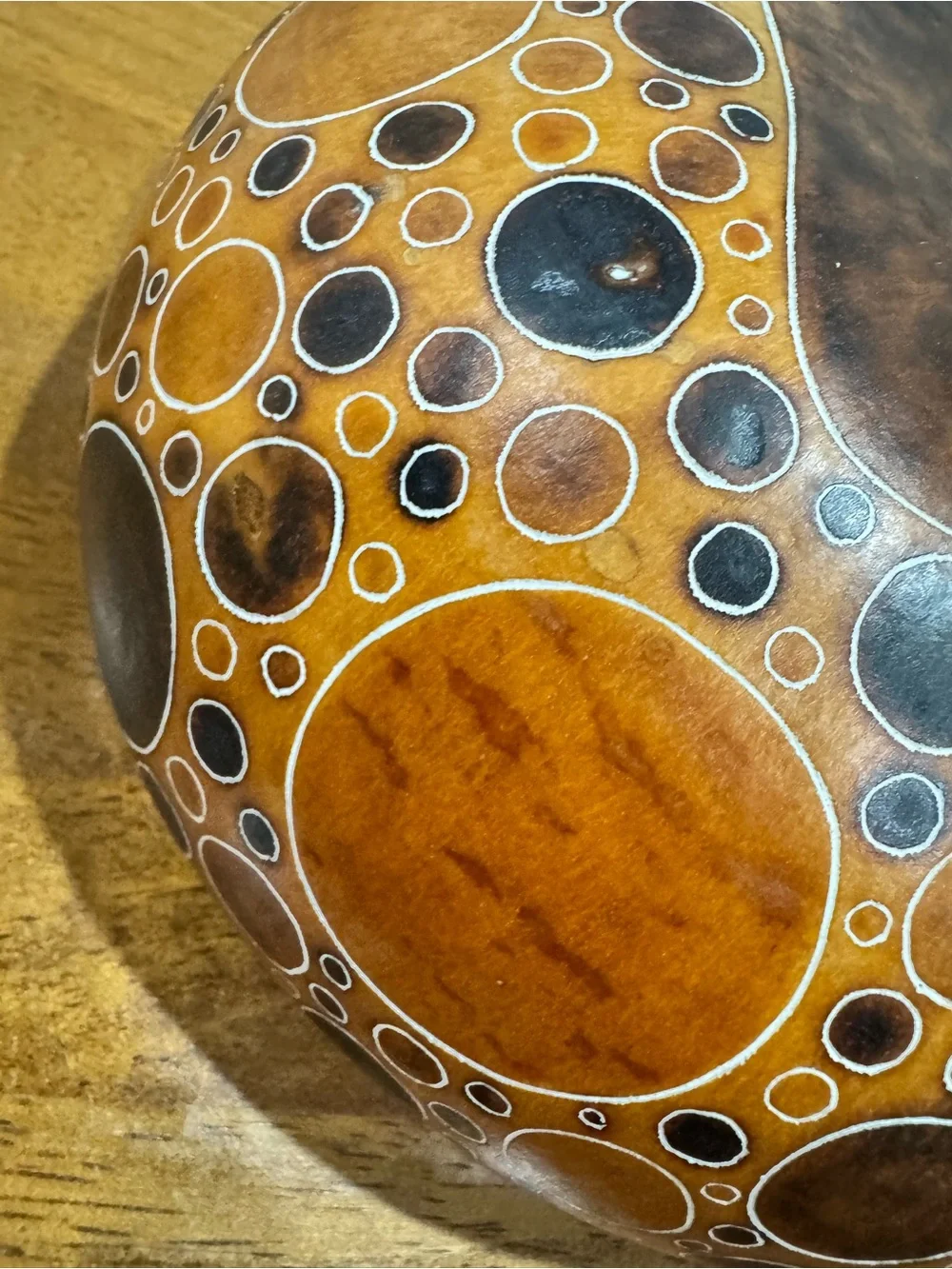 Peruvian Hand Carved Gourd Bowl by Lucuma Designs Mate Burilado Folk Art